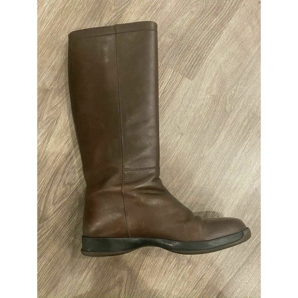 Hogan Dark Brown Women's Leather Riding Boots EURO - Picture 2 of 11